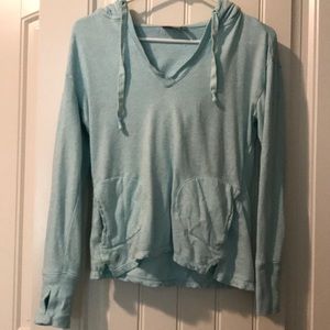 Athleta light blue hoodie sweater